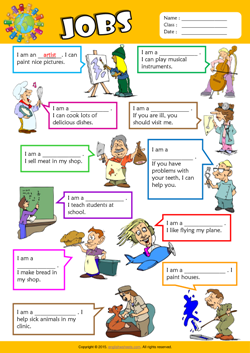 Jobs ESL Printable Worksheets For Kids 2